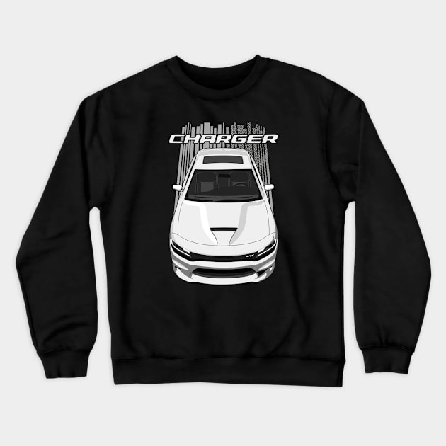 Charger - White Crewneck Sweatshirt by V8social